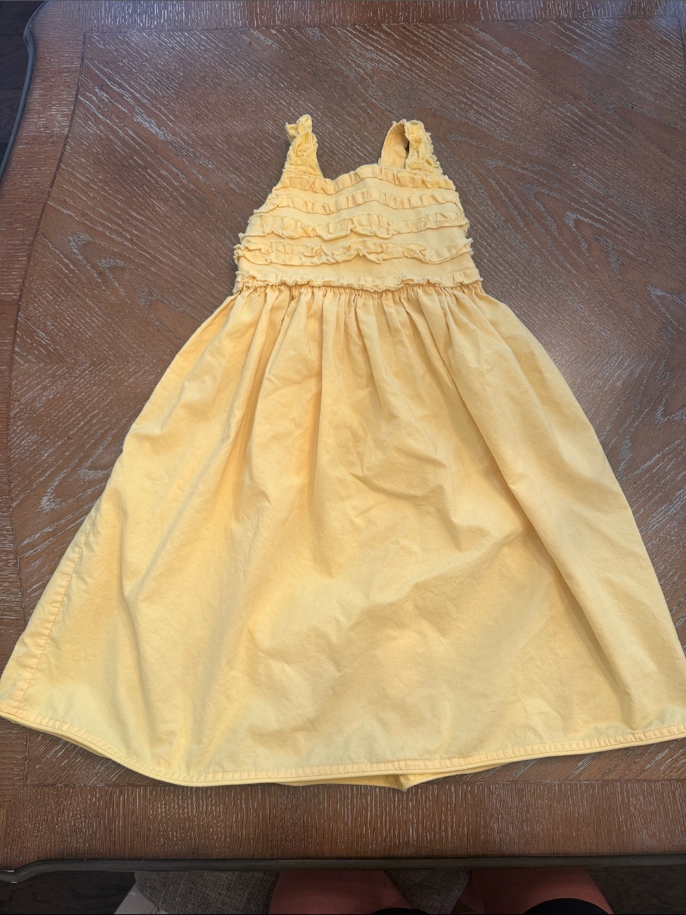 Isabel Garreton Yellow Ruffle Strap Sundress